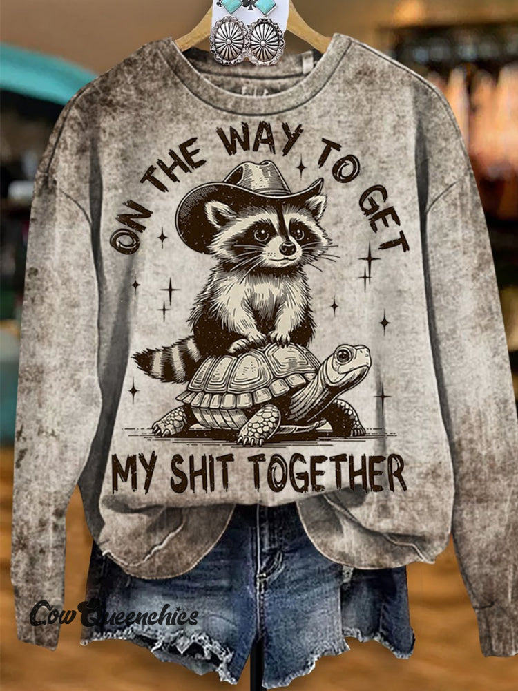 On The Way To Get Print Casual Sweatshirt Multicolor / S