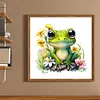 Flower Frog - 18CT Stamped Cross Stitch 25*25cm/9.84*9.84in