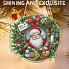 Diamond Painting Acrylic Santa Claus Pendant Kits for Home Wall Decor