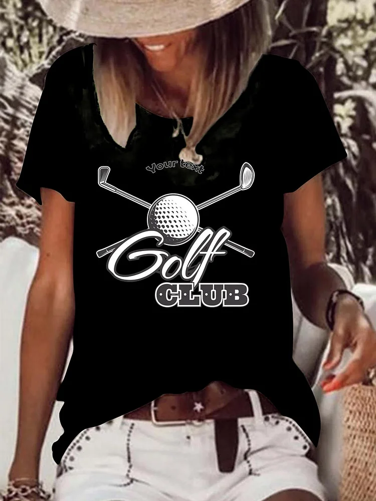 golf Raw Hem Tee-Annaletters