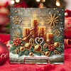 6pcs DIY Weihnachtskerze Diamant Kunst Gru&szlig;karten f&uuml;r Feiertagssegen