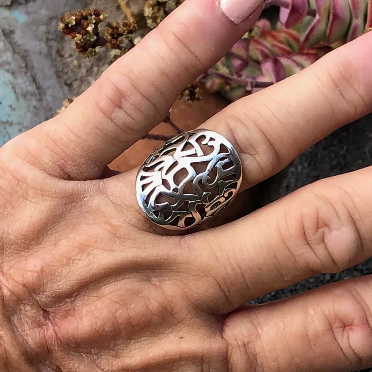 Lacy Sterling Silver Ring in Sterling Silver Size 7