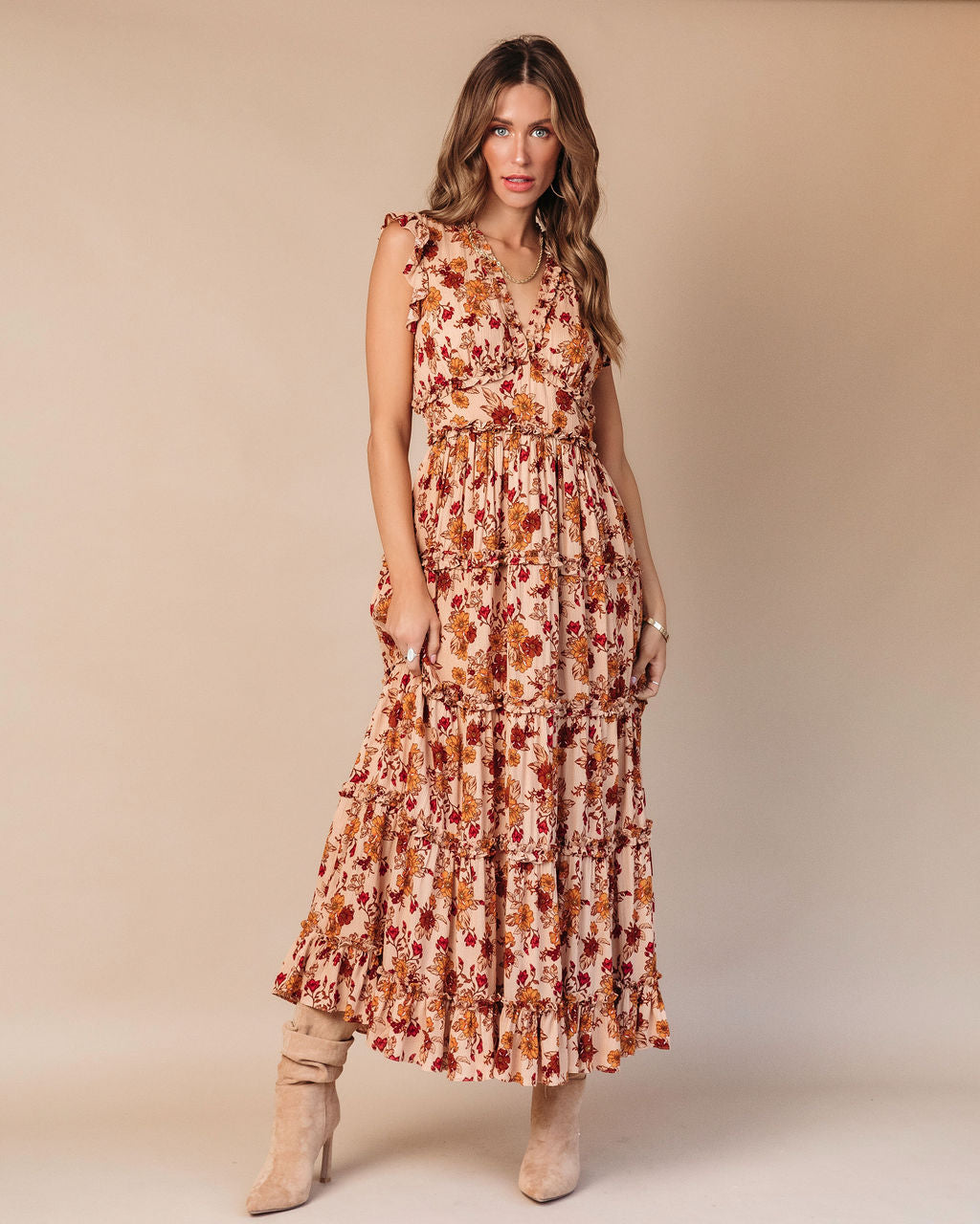 Floral Tiered Maxi Dress