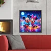 Silhouette De Mickey La Souris Complète Rond Diamant Peinture 30X30CM