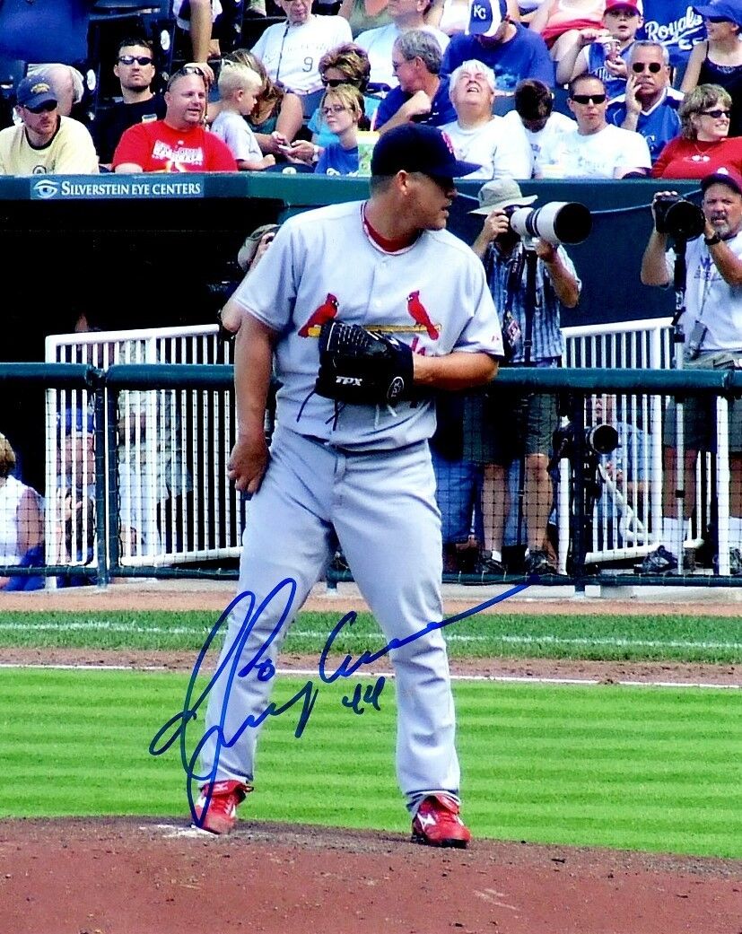 Signed 8x10 JASON ISRINGHAUSEN St Louis Cardinals Autographed Photo Poster painting- COA