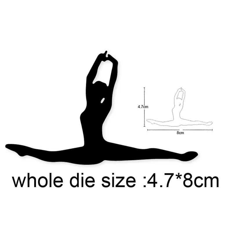Girl Dancer Ballet Yoga Metal Cutting Dies Stencil For DIY Scrapbooking/Photo Album Decor Embossing Paper Card Making Craft Dies