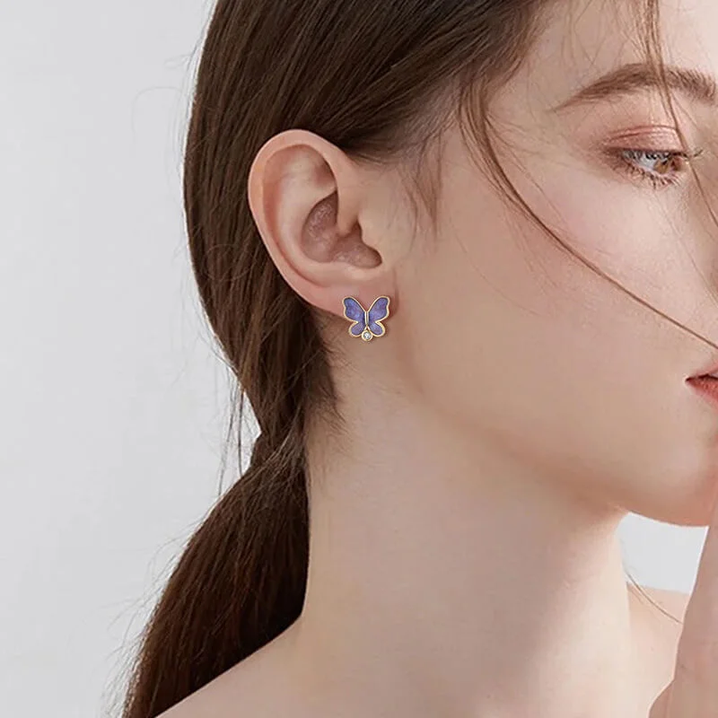 Mewaii® Butterfly Shape Earring Silver Jewelry S925 Sterling Silver Earring