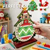 DIY Christmas 25 Days Countdown Diamond Painting Tabletop Ornaments Kit  Crystal Art Craft Decoration Wooden for Living Room Home Office Decoration