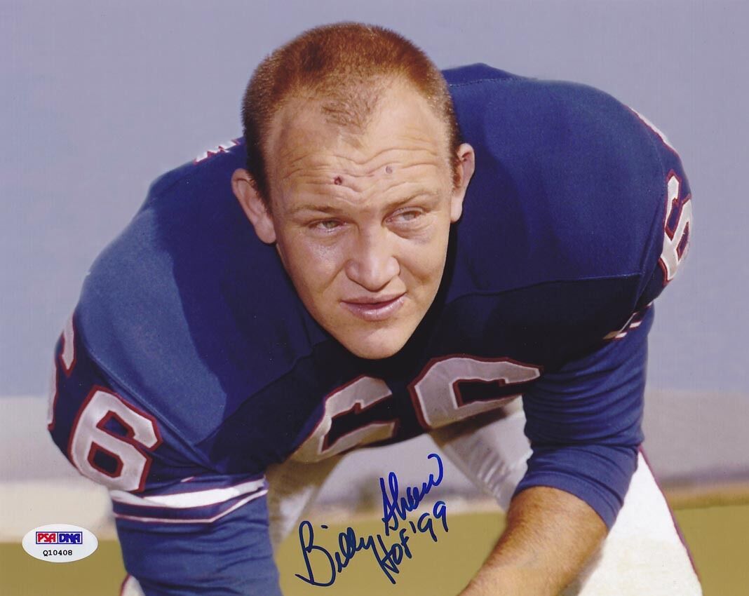 Billy Shaw SIGNED 8x10 Photo Poster painting + HOF 99 Buffalo Bills PSA/DNA AUTOGRAPHED