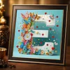 Butterfly Flower E 5D Partial Drill DIY Diamond Painting Kit 30*30cm