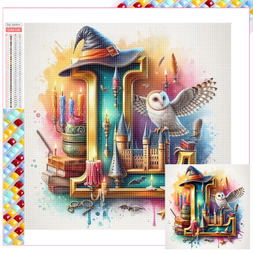 Diamond Painting - Full Square Drill - Harry Potter Letters(Canvas|35*35cm)