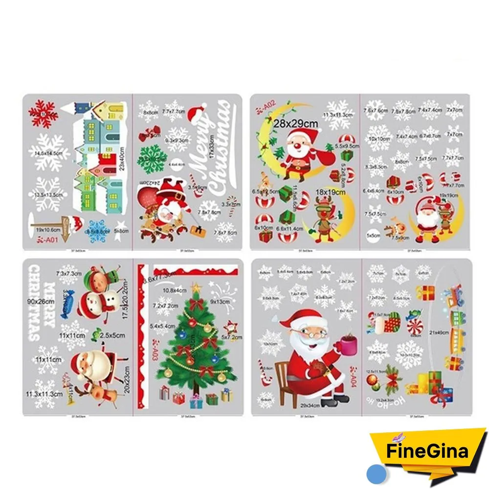 Christmas Decoration Glueless Static Window Sticker