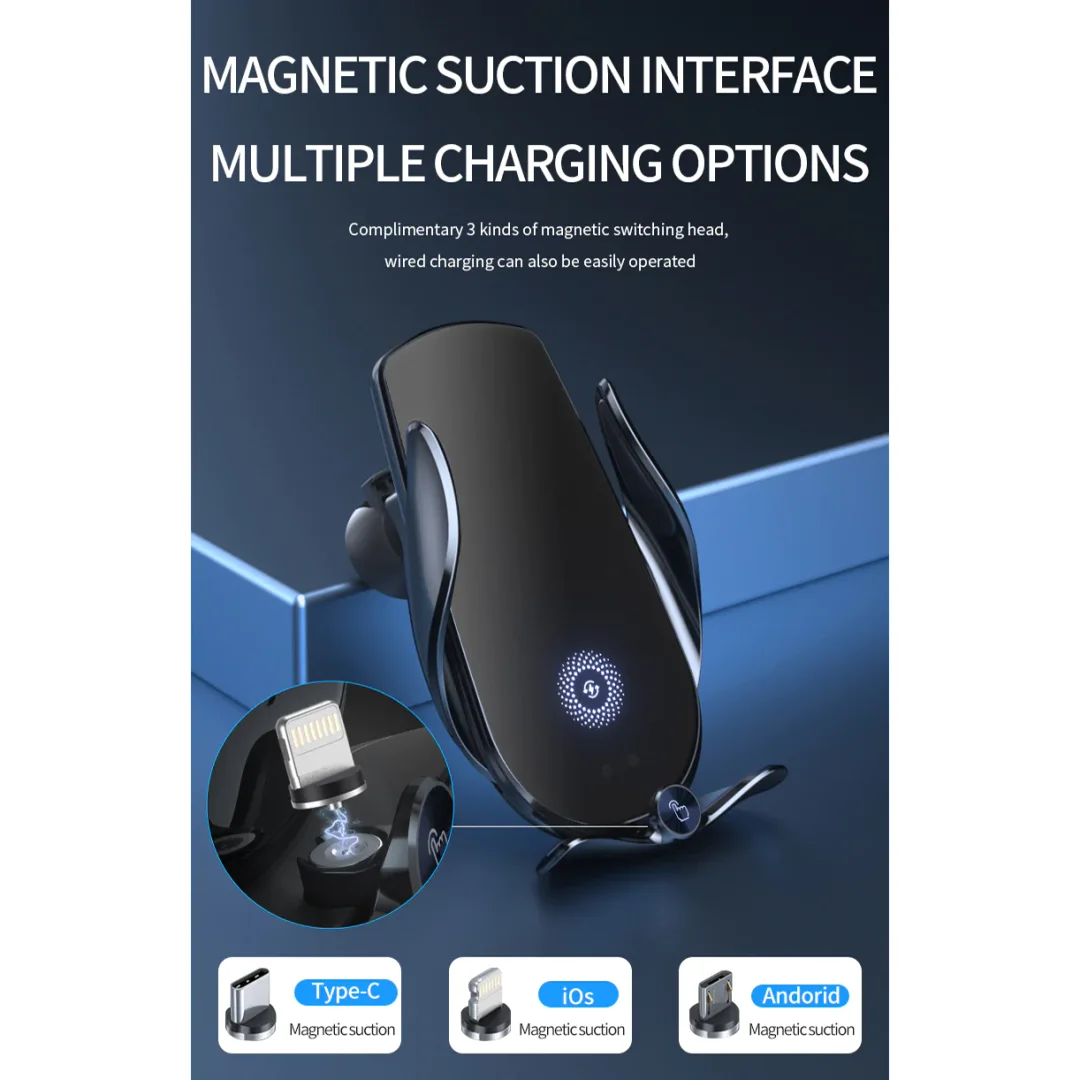 Vehicle Wireless Charger Auto Sensing Mobile Phone Holder