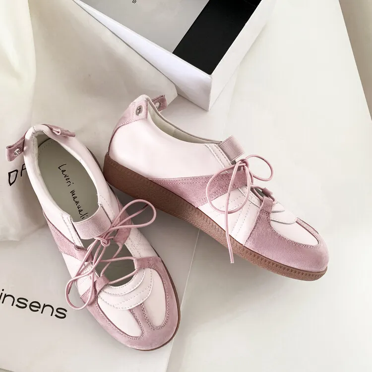 Churchf Churchf Summer Korean Version Of Shallow Casual German Training Shoes Fashion Soft Bottom Pink Hollow Out Ballet Wind Sheet