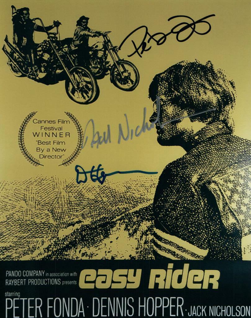 Peter Fonda Nicholson Hopper signed 8x10 Photo Poster painting Pic autographed Picture with COA