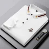 Men's business plus size embroidered polo shirt