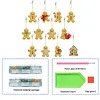 12pcs Cute Cookie Character Double-Sided DIY Diamond Painting Keychain Kit