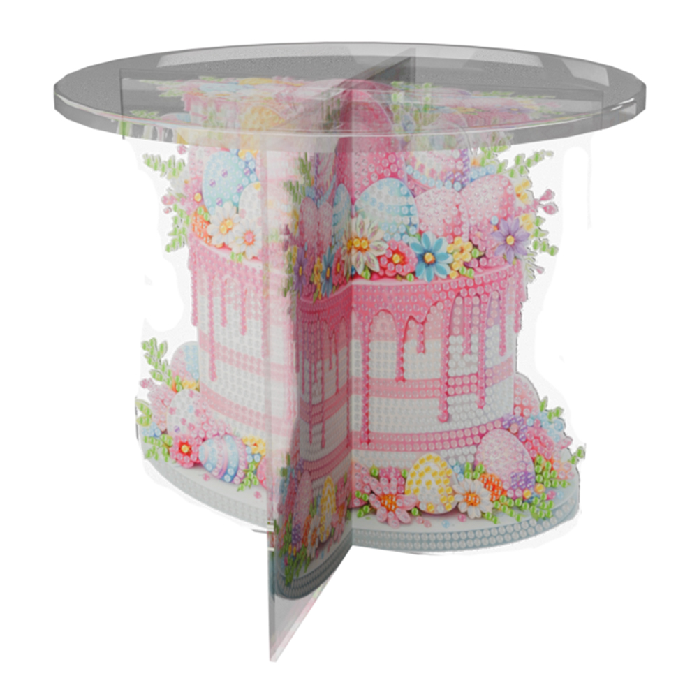 Acrylic Cake Diamond Painting Plant Stand Potted Plant Holder Rack for Garden