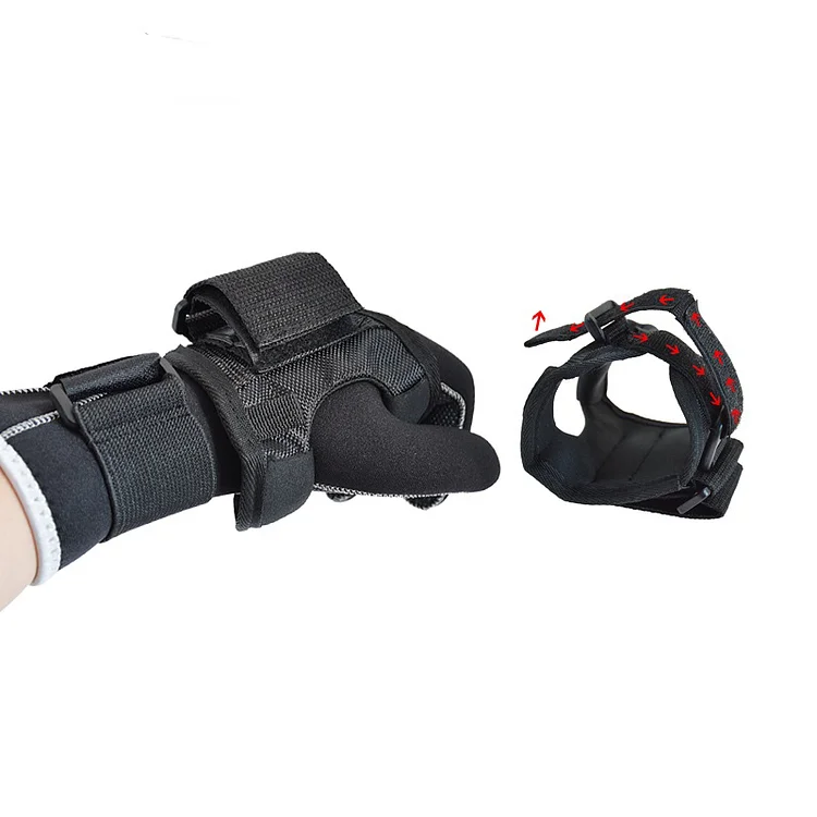 Scuba Diving Flashlight Glove, Hand Adjustable Strap Fix Flashlight Hold Hands Free Diving Accessories