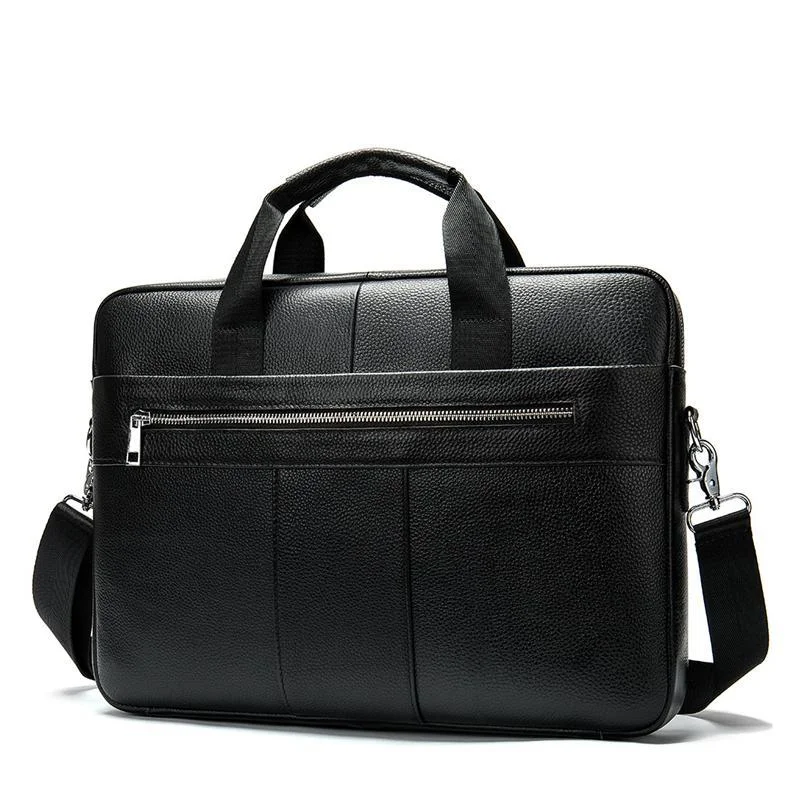 Mens Business Briefcase Vintage Leather Shoulder Bag