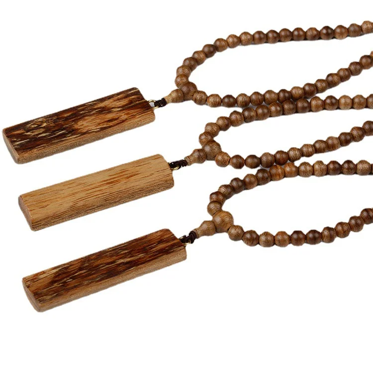 Kalimantan Agarwood 108 Indonesian Agarwood Buddhist Beads 6mm Necklace Bracelet Protection Amulet Pendant