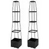 4 Tier Planter Stake Tower with Trellis Tomato Cage Self Watering Indoor Outdoor