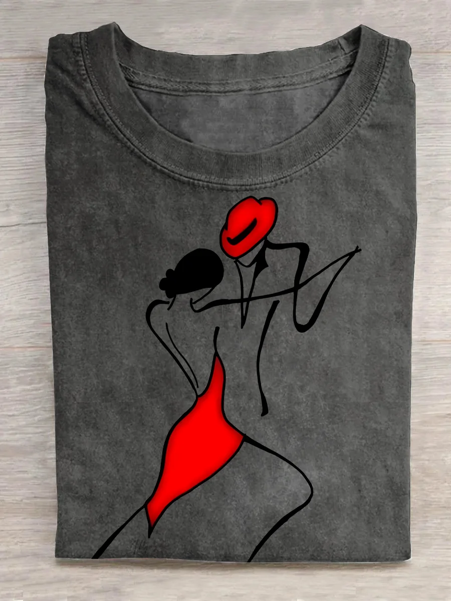 Eagerlys The Lady in The Red Dress and Mr. Red Hat Are Dancing T-shirt Eagerlys