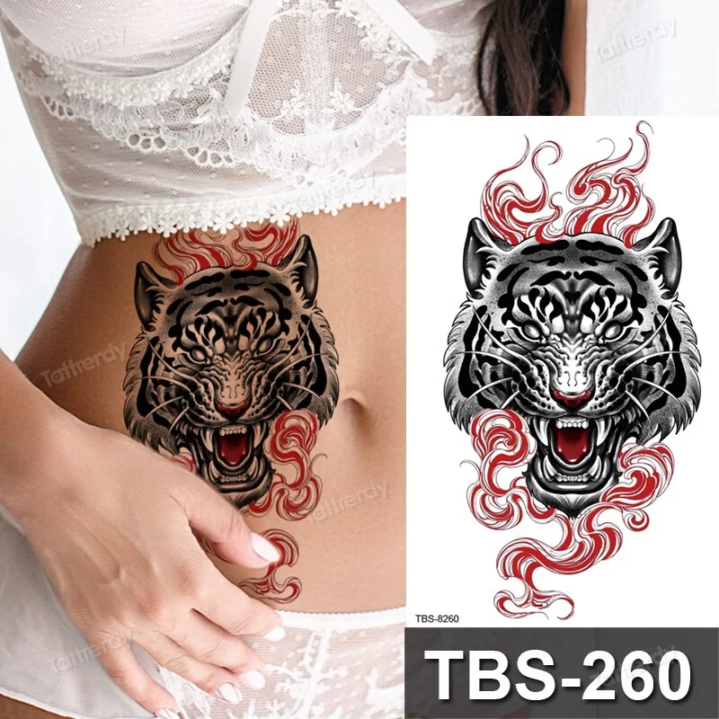 dragon wing snake temporary tattoo sticker waterproof black henna anime body art tattoo fake water transfer decal sexy for women