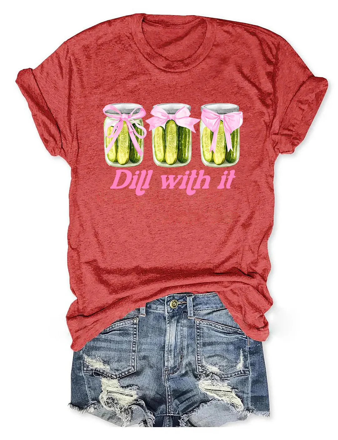 Funny Dill With It Pickle T-shirt