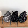 Stylish Sequins Cross Shoulder Bucket Bag