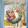 5D Diamond Painting Double Sided Effect  Stained Glass Panel Decorative Home Garden Decoration Hanging Kit(Butterfly)