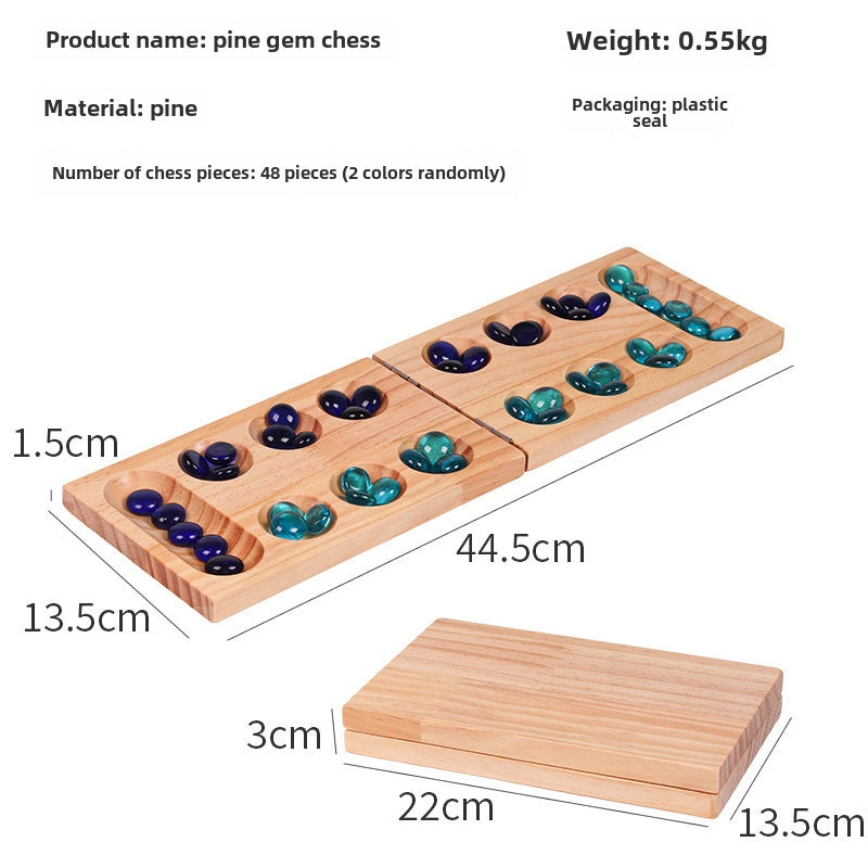 Gem Chess Mancala Children’s Puzzle Particles Returned To The Warehouse Solid Wood African Chess Hus