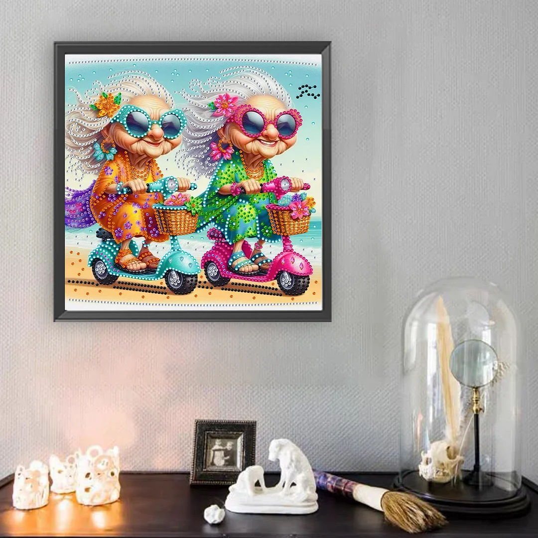 Grandma - Diamond Painting - Partial Special Shaped Drill(Canvas|30*30cm)