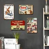 14pcs - Esso Gas Station Series - Vintage Metal Signs(8*12Inch)