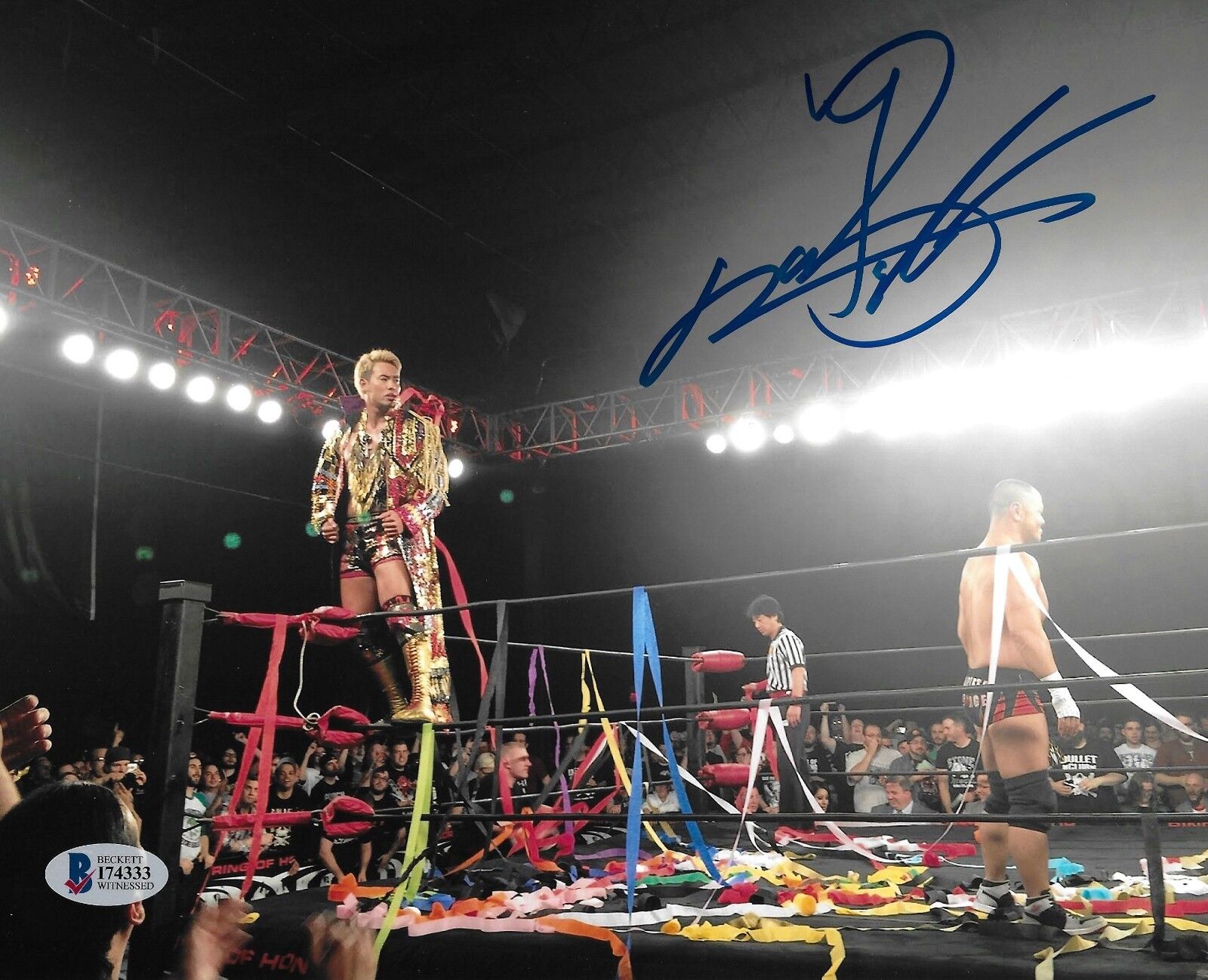 Kazuchika Okada Signed 8x10 Photo Poster painting BAS Beckett COA New Japan Pro Wrestling Auto 6