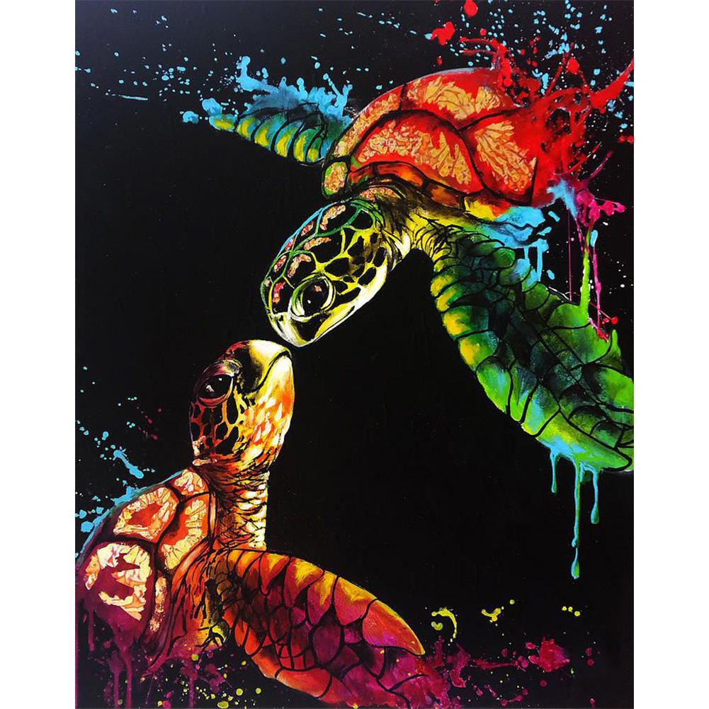 

40*30CM - Turtle - Round Drill Diamond Painting, 501 Original