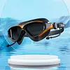 Big Frame Anti-Fog Swim Glasses Adjustable Wide View Swim Goggles for Swimmers