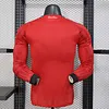 2025/2026 Long Sleeve Player Version Manchester United Home Football Shirt  1:1 Thai Quality