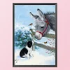 Dog Donkey - 11CT Stamped Cross Stitch-40*56cm