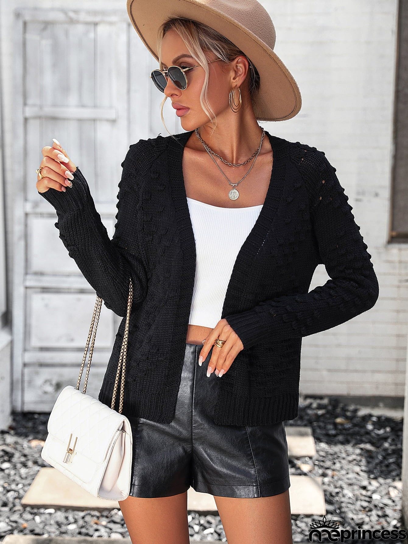 Open Front Long Sleeve Cardigan