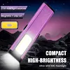 Rechargeable Mini LED Flashlight W/ Magnetic&Clip for Home Camping Emergency Use