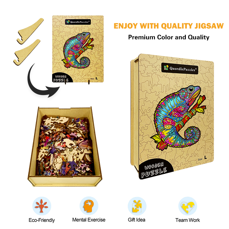 Colorful Lizard Wooden Jigsaw Puzzles