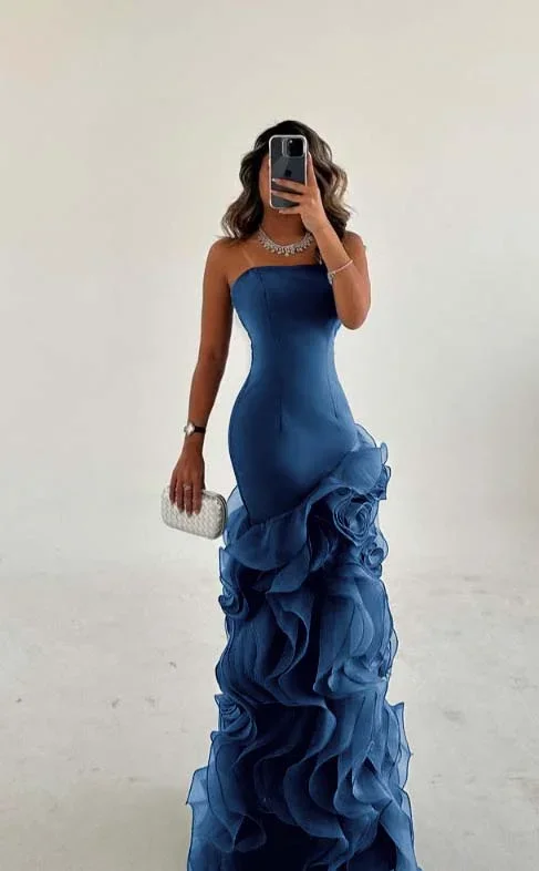 open lace back dress Slim Tea-Length Black Prom Gown with Thin Straps  loveangeldress