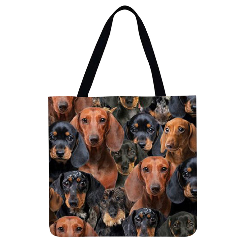 Dogs 40*40cm linen tote bag