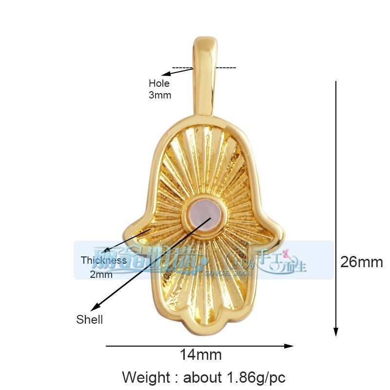 1 Piece Copper Zircon Devil’s Eye Pendant Jewelry Accessories