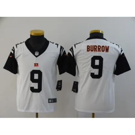 Youth Cincinnati Bengals #9 Joe Burrow White Vapor Untouchable Limited Stitched Jersey N9A8