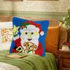 Santa Claus Dog-DIY Latch Hook Rug Pillowcase Kits 43*43cm