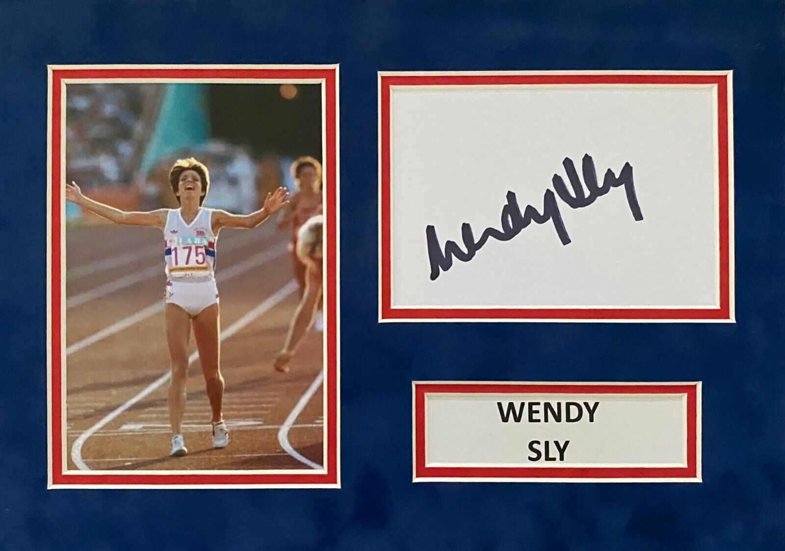 WENDY SLY HAND SIGNED A4 Photo Poster painting MOUNT DISPLAY OLYMPICS AUTOGRAPH 1