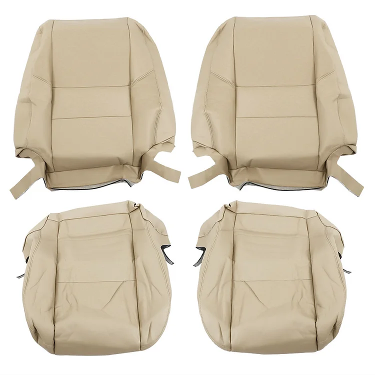 SEBLAFF 4Pcs Tan Seat Cover Bottom Lean Back Front Driver and Passenge Replacement for 2000-2004 Tundra 2000-2007 Sequoia