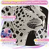 Spotted Leopard Special Shaped 5D DIY Partial Drill Diamond Pearl Painting Kit for Adults Beginners Home Decor Art Craft Pearl Diamond Painting 30x40cm